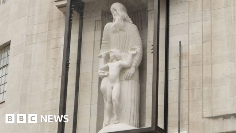BBC unveils restored controversial Eric Gill statue