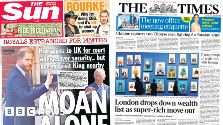 Harry in court and London's 'super-rich move out'