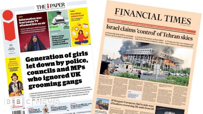 'A generation let down' and 'Israel claims control'