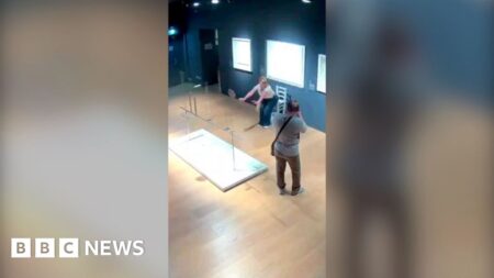 Visitors sit on and break artwork chair in Italian museum
